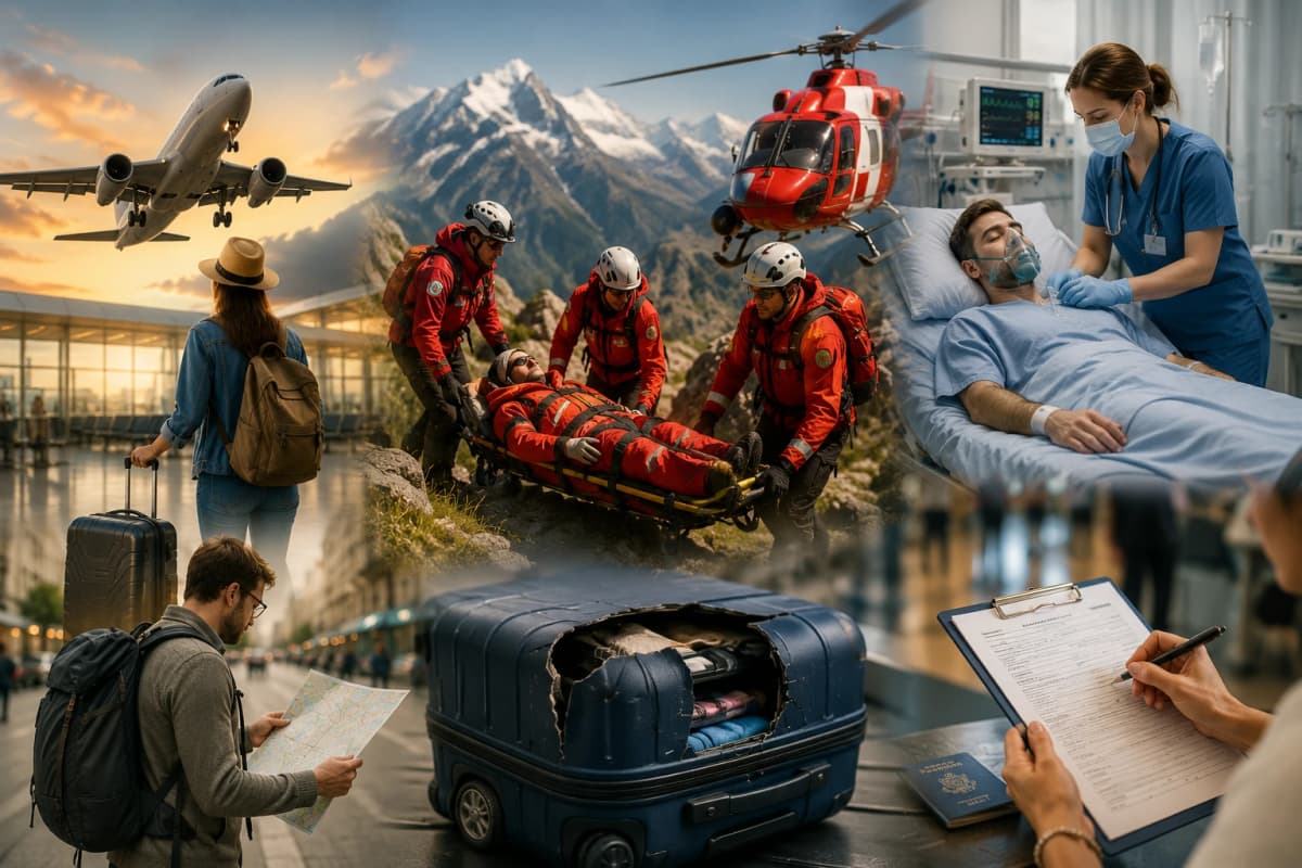 Escenarios de viaje y asistencia medica